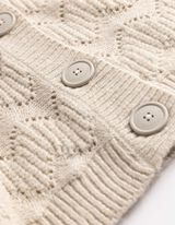 Cardigan - Lochmuster - Beige
