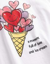 T-shirt - Voorkantprint - wit