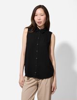 Bluse - einfarbig - schwarz