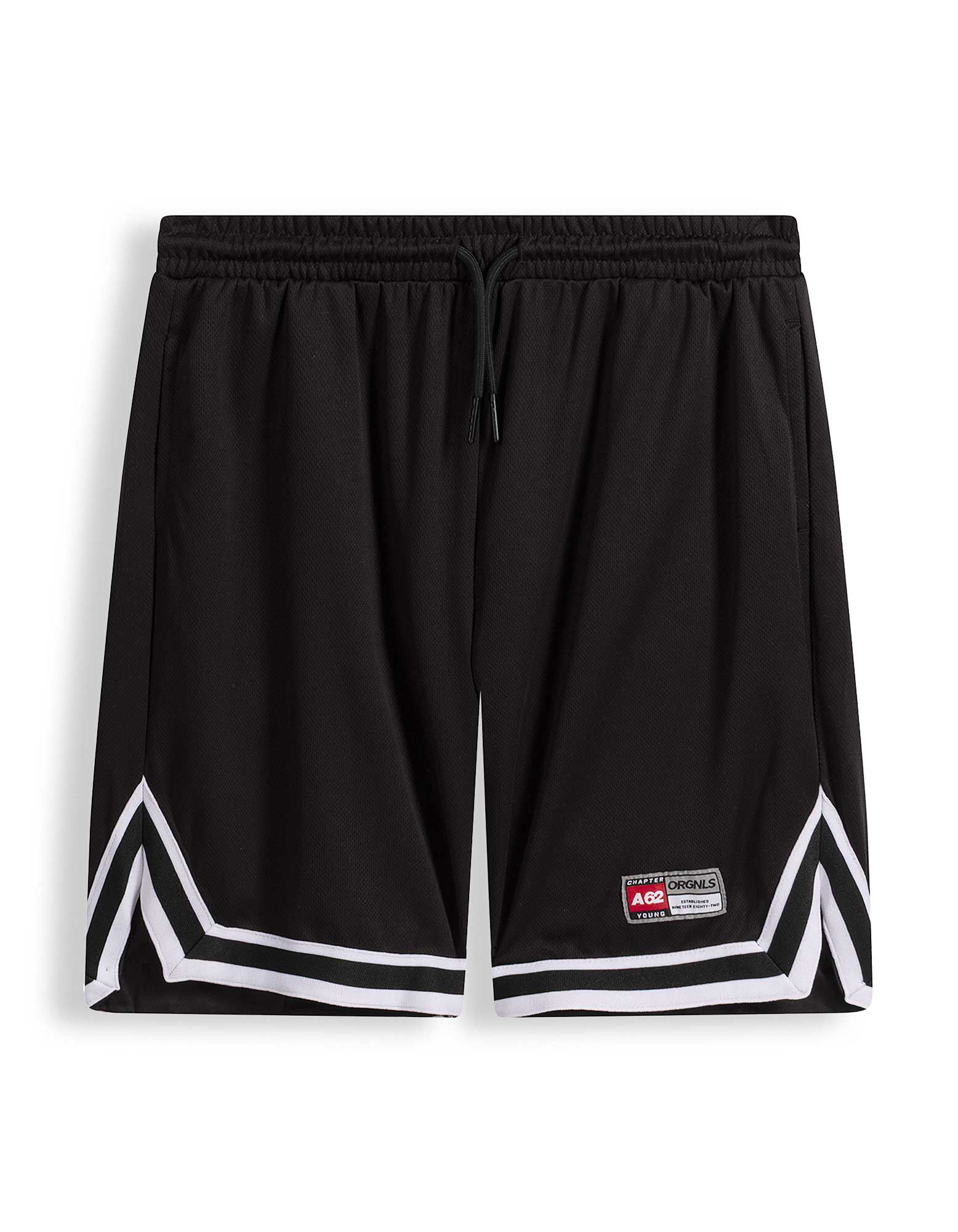 Souprava trička a kalhot - S&iacute;ťovina - cern&aacute;