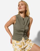 Shorts - Florales Muster - Gelb