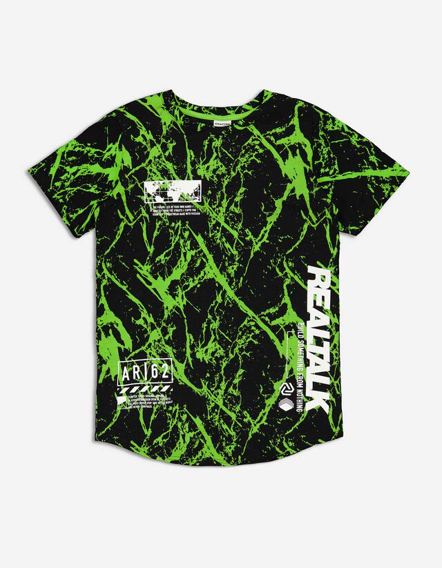 T-shirt - nadrukowany przekaz - czarny