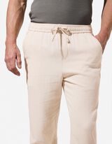 Hose - Leinen-Mix - wei&szlig;