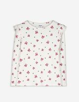 Longsleeve - Mouwen met volants - wit