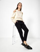 Jeans - Elastischer Bund - Schwarz
