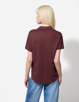 Bluse - einfarbig - dunkelrot