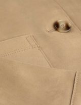 Jachetă-cămașă - Imitație de piele întoarsă - Maro deschis