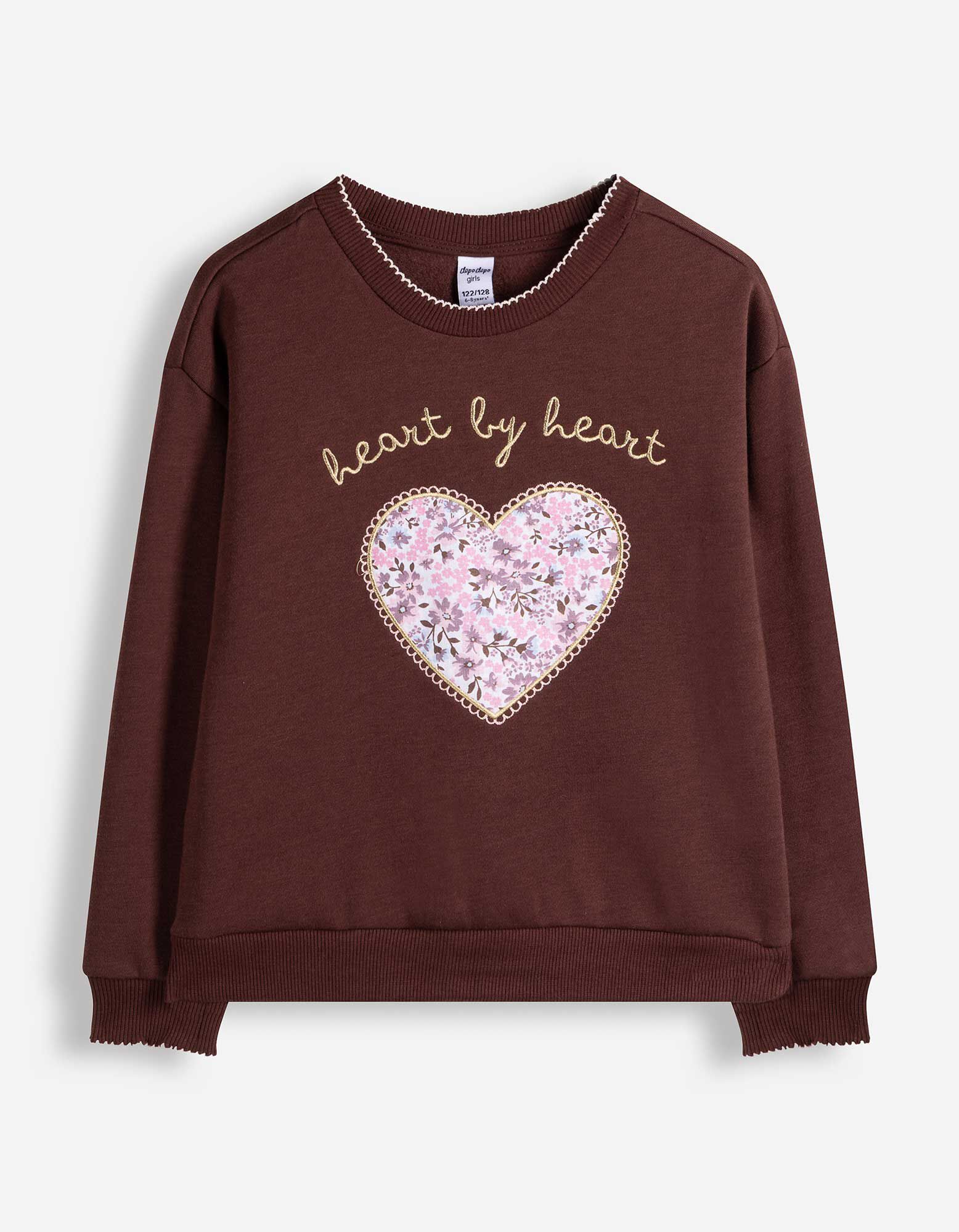 Sweatshirt - Stickereien - Braun