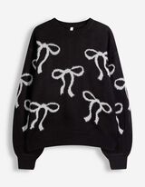 Pullover - Schleifen - Schwarz
