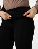 Leggings - einfarbig - Schwarz