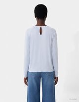 T-shirt &agrave; manches longues - manches raglan - bleu clair