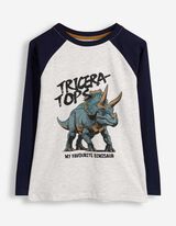 Langarmshirt - Print - Dunkelblau