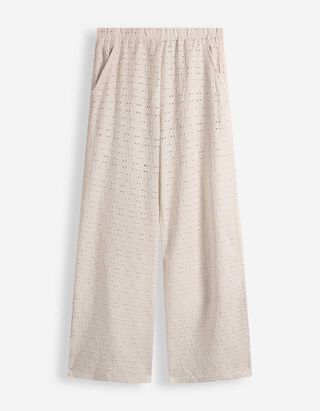 Hose - Weites Bein - Beige