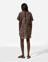 Tunică de plajă - Animal print - Maro