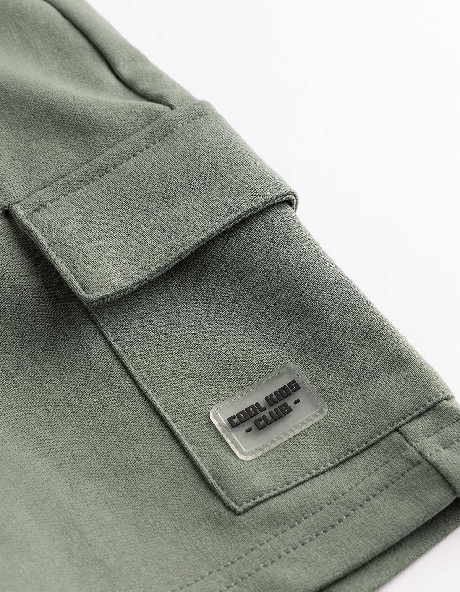 Cargoshorts - Aufgesetze Taschen - Dunkelgr&uuml;n