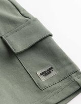 Cargoshorts - Aufgesetze Taschen - Dunkelgr&uuml;n
