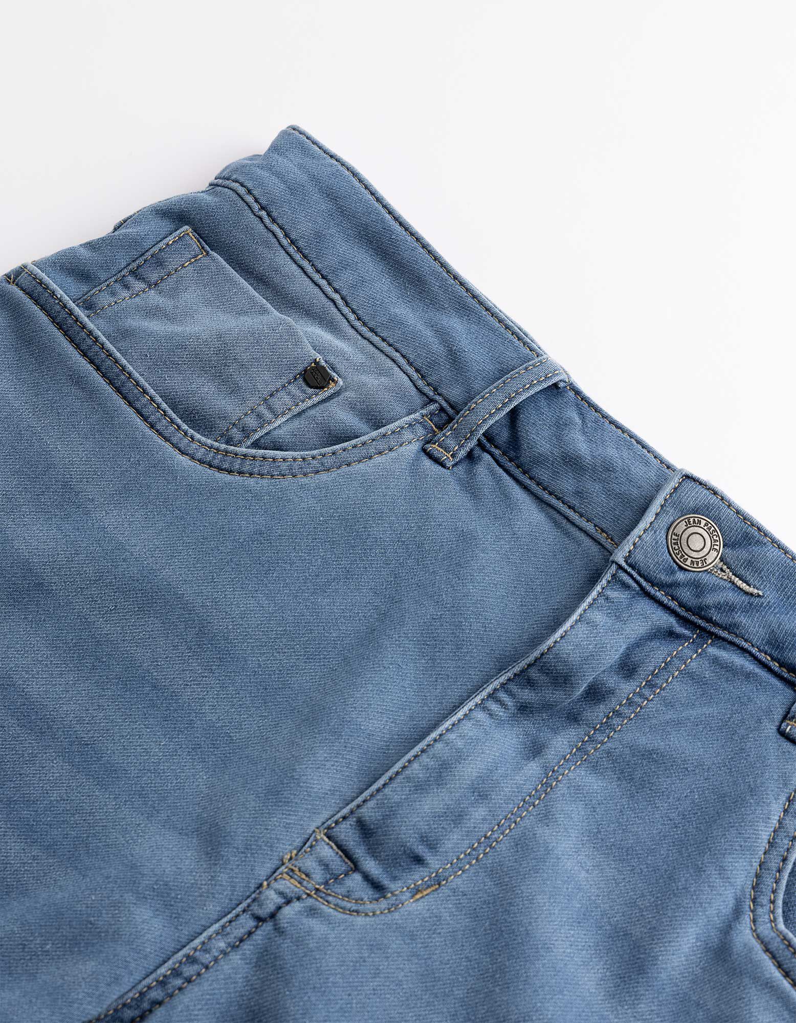 Jeansshorts - Fixierter Beinumschlag - blau