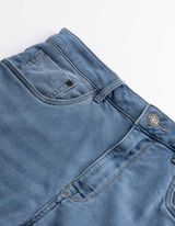 Jeansshorts - Fixierter Beinumschlag - blau