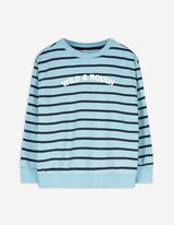 Sweatshirt - Streifen - hellblau