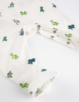 Zestaw body z długim rękawem, spodniami, t-shirtem, skarpetkami i śliniakami - Dinozaur - ciemny niebieski