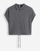 Chemise - Mousseline - gris fonc&eacute;