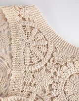 Top in maglia - Maglia traforata - beige