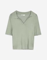 Strickshirt - Viskose-Mix - hellgrün
