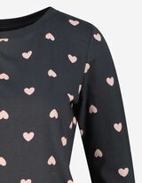 Pyjamashirt - Ribboorden - donkergrijs