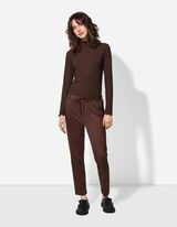 Pikkade varrukatega särk - soonikuline struktuur - tumepruun