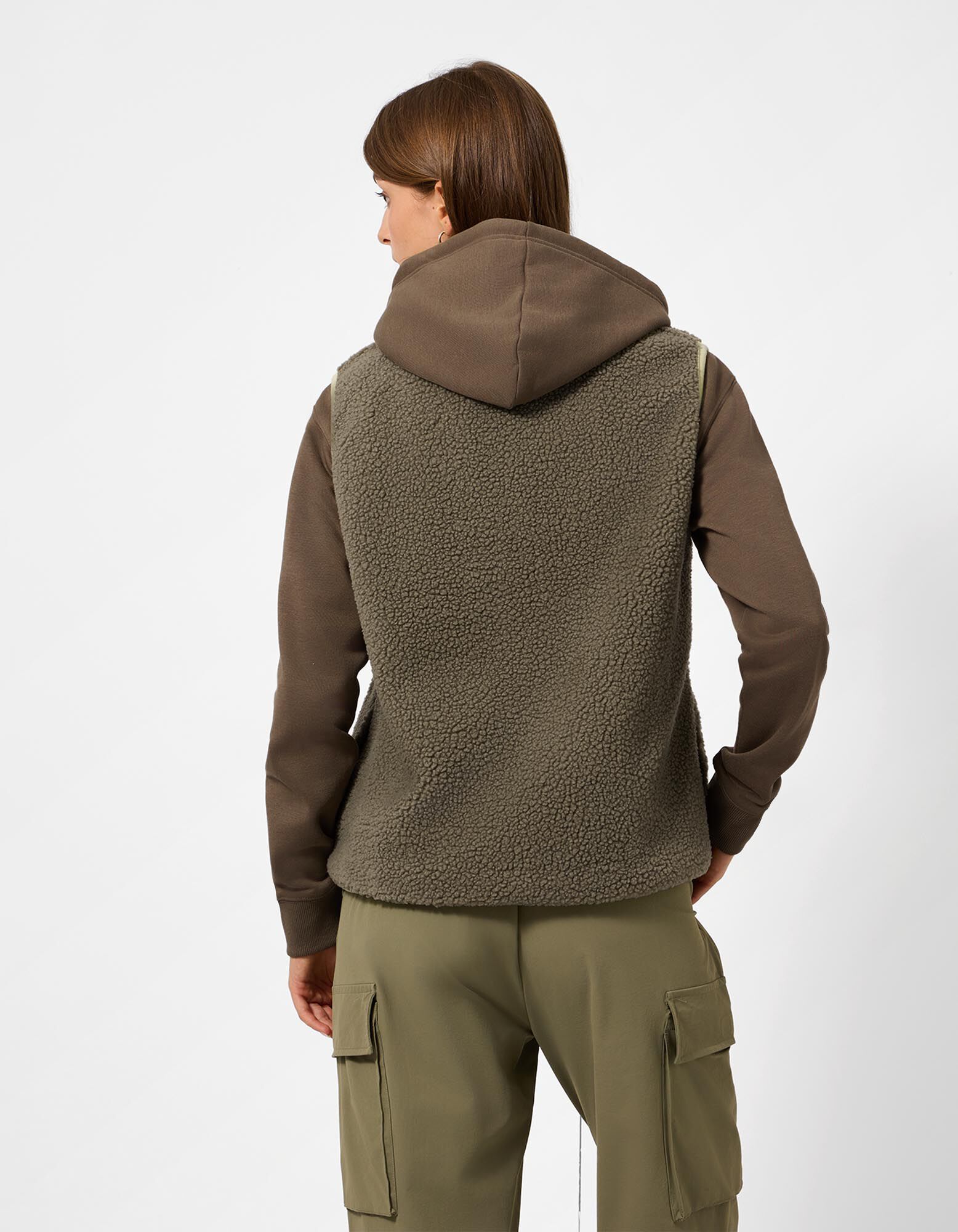 Gilet - Teddy - Donkergroen