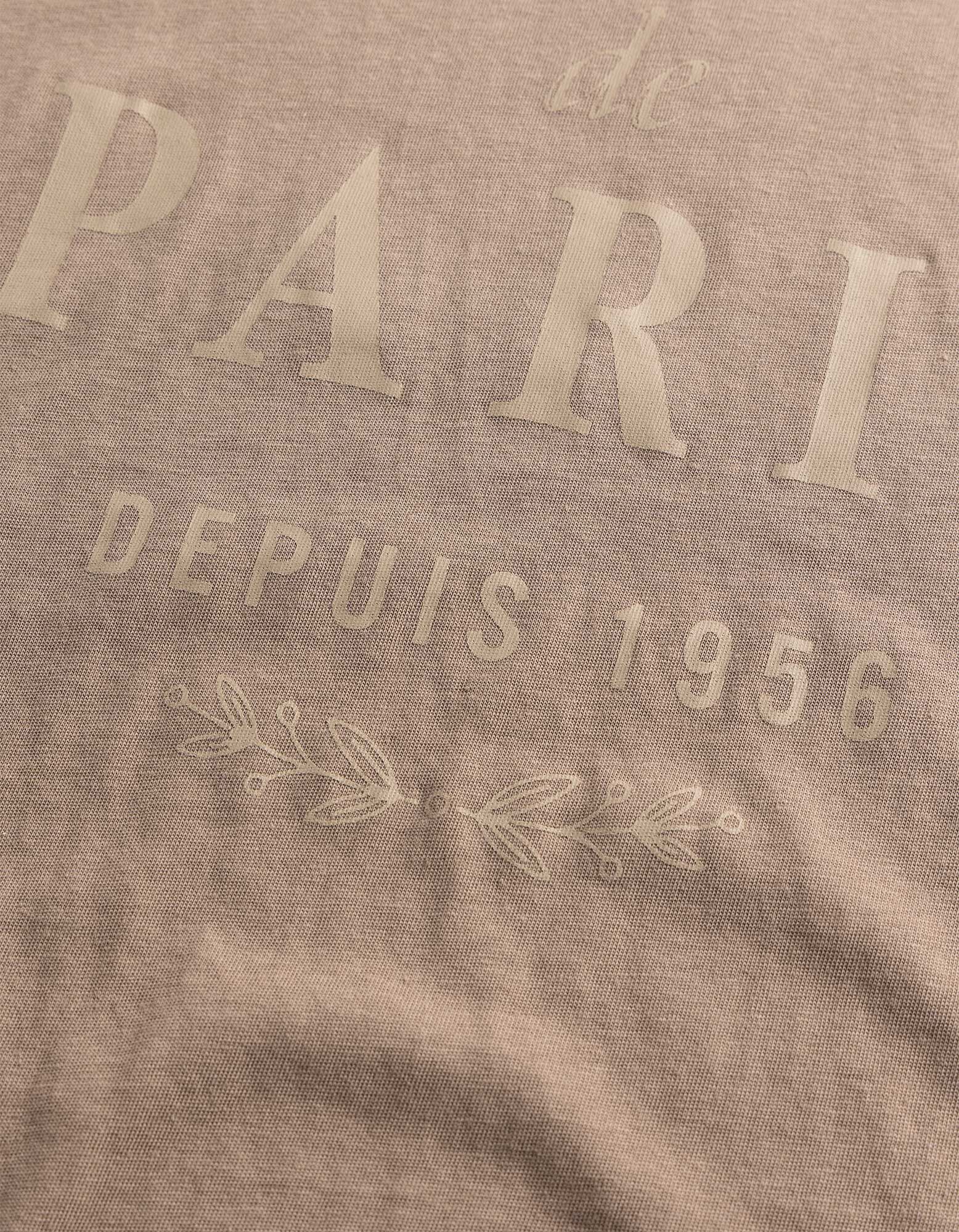 T-Shirt - Glitzerprint - Braun