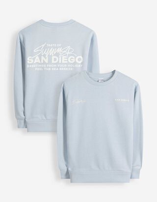 Mikina - Nadměrn&yacute; střih Oversized Fit - svetle  modra