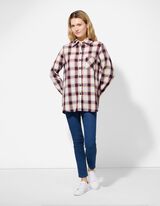 Blouse - Ruitmotief - donkerblauw