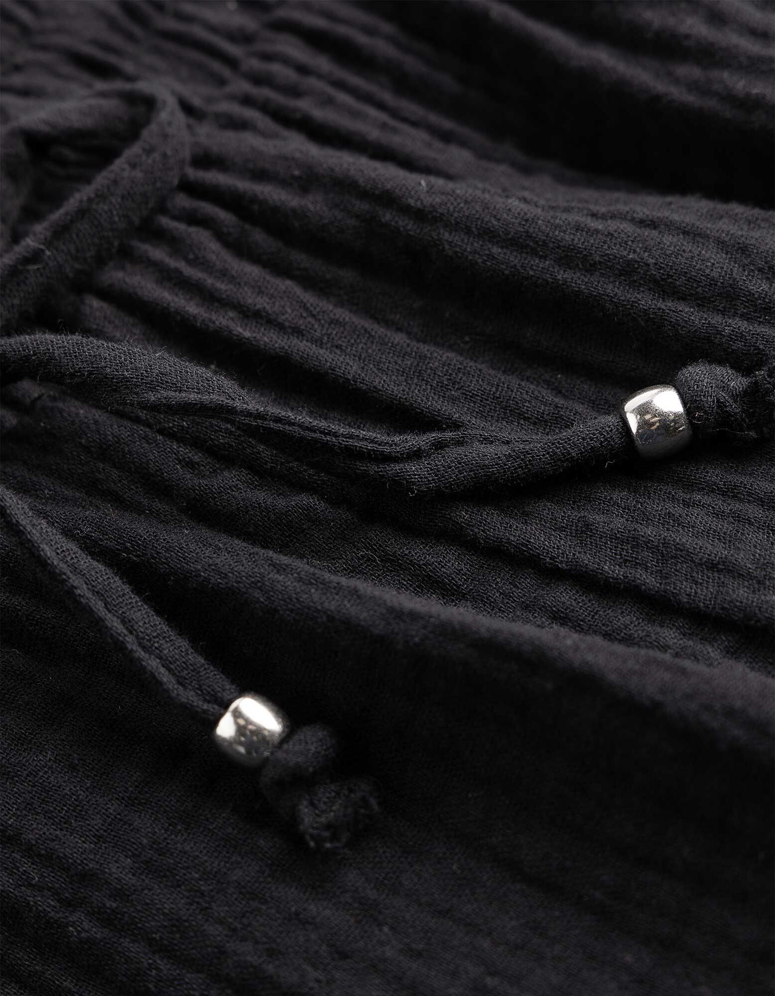 Shorts - Musselin - Schwarz