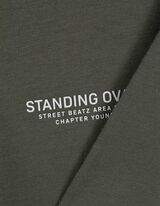 Tričko - Nadměrný střih Oversized Fit - tmave zelena