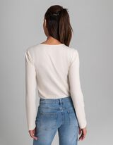 koszulka z długim rękawem - modal - bez