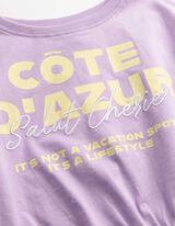 Tričko - zkr&aacute;cen&yacute; - lila