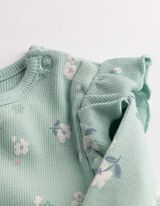 Kleid in A-Linie - Gerippt - hellgr&uuml;n