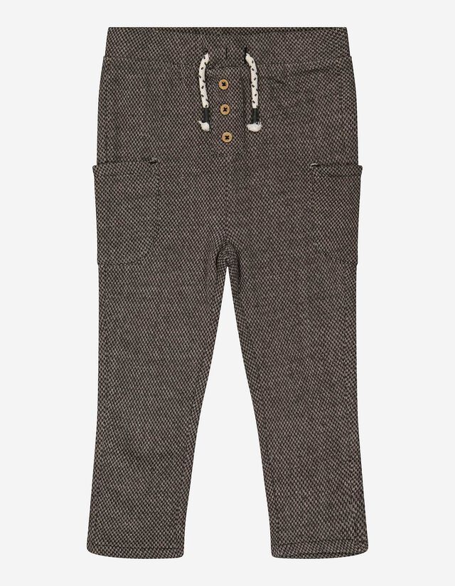 Pantaloni jogging - Buzunare patch - Maro