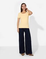 T-Shirt - Stretchanteil - hellgelb