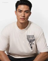 Tričko - Nirvana - bezova