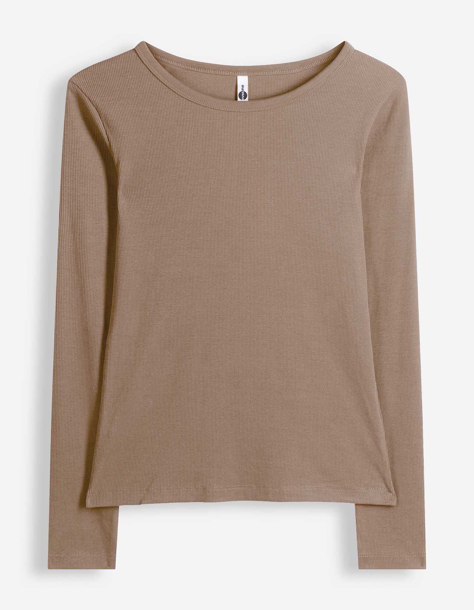 Longsleeve - Katoen - bruin