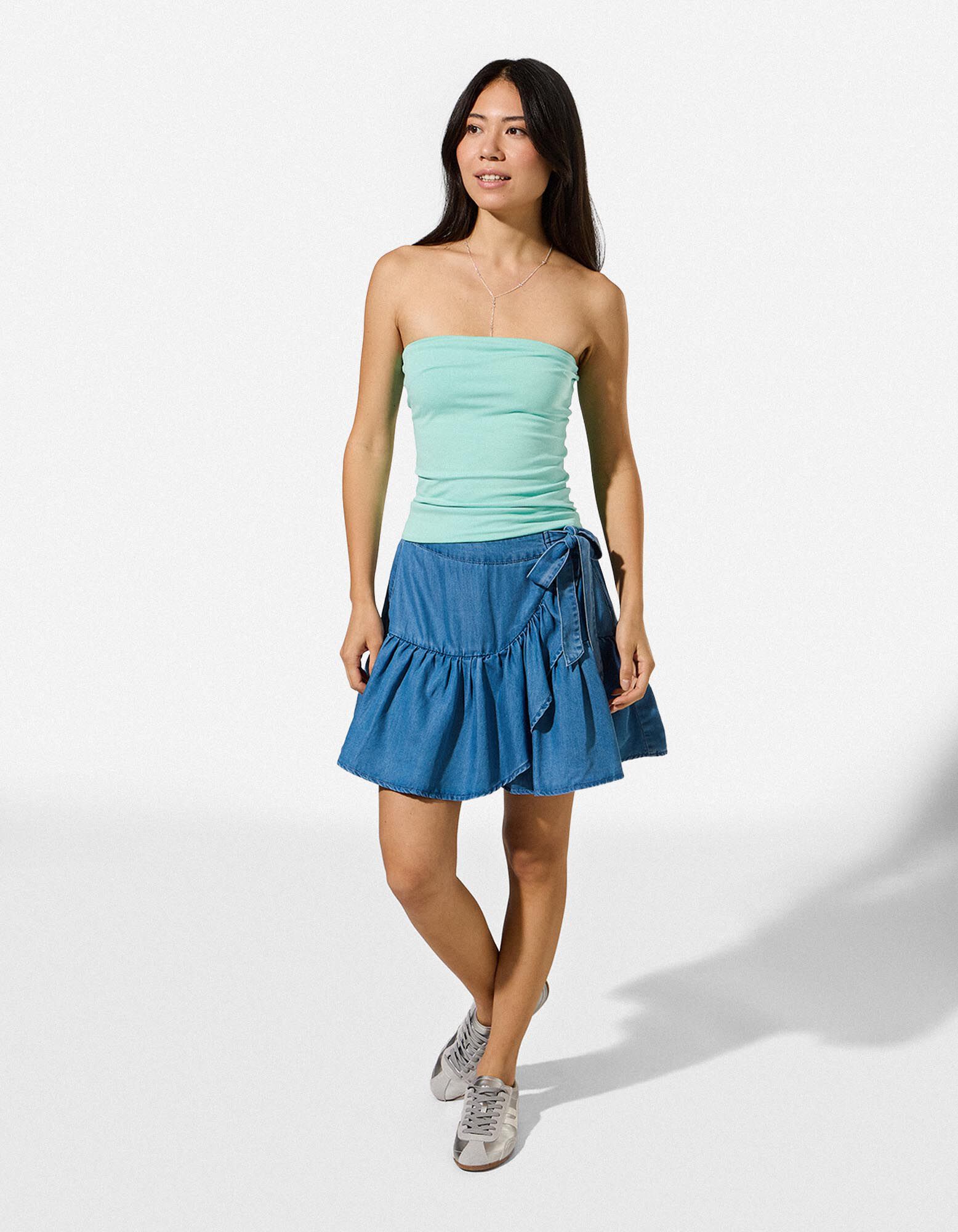 Bandeau-Top - Katoen - Mintgroen