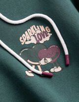 Kleid - R&uuml;ckenprint - t&uuml;rkis