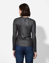 Longsleeve - Geribd - zwart