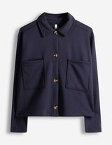 Sweatjacke - Knopfleiste - dunkelblau