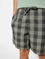 Short de pyjama - Motif &agrave; carreaux - Vert clair