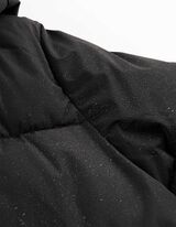 Outdoorjacke - Material-Mix - Schwarz