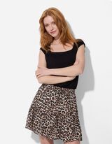Suknja - Leopard print - bela