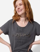 T-Shirt - Glitzerprint - dunkelgrau